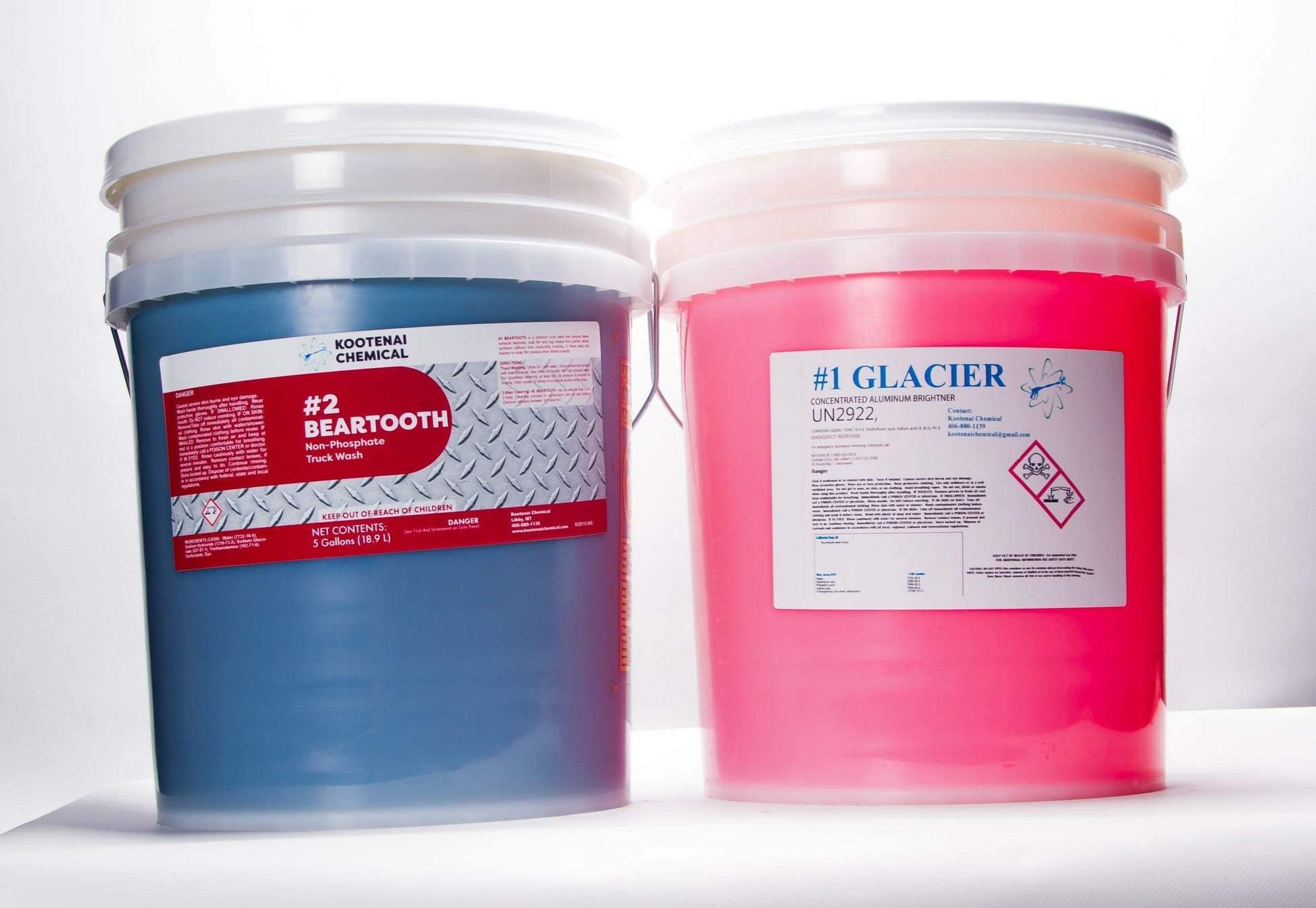 Glacier + Beartooth – Non-Polish Safe 2-Step Truck Wash Bundle - Heavy-Duty Brightener & Degreaser System for Fleets, Trailers & Equipment
