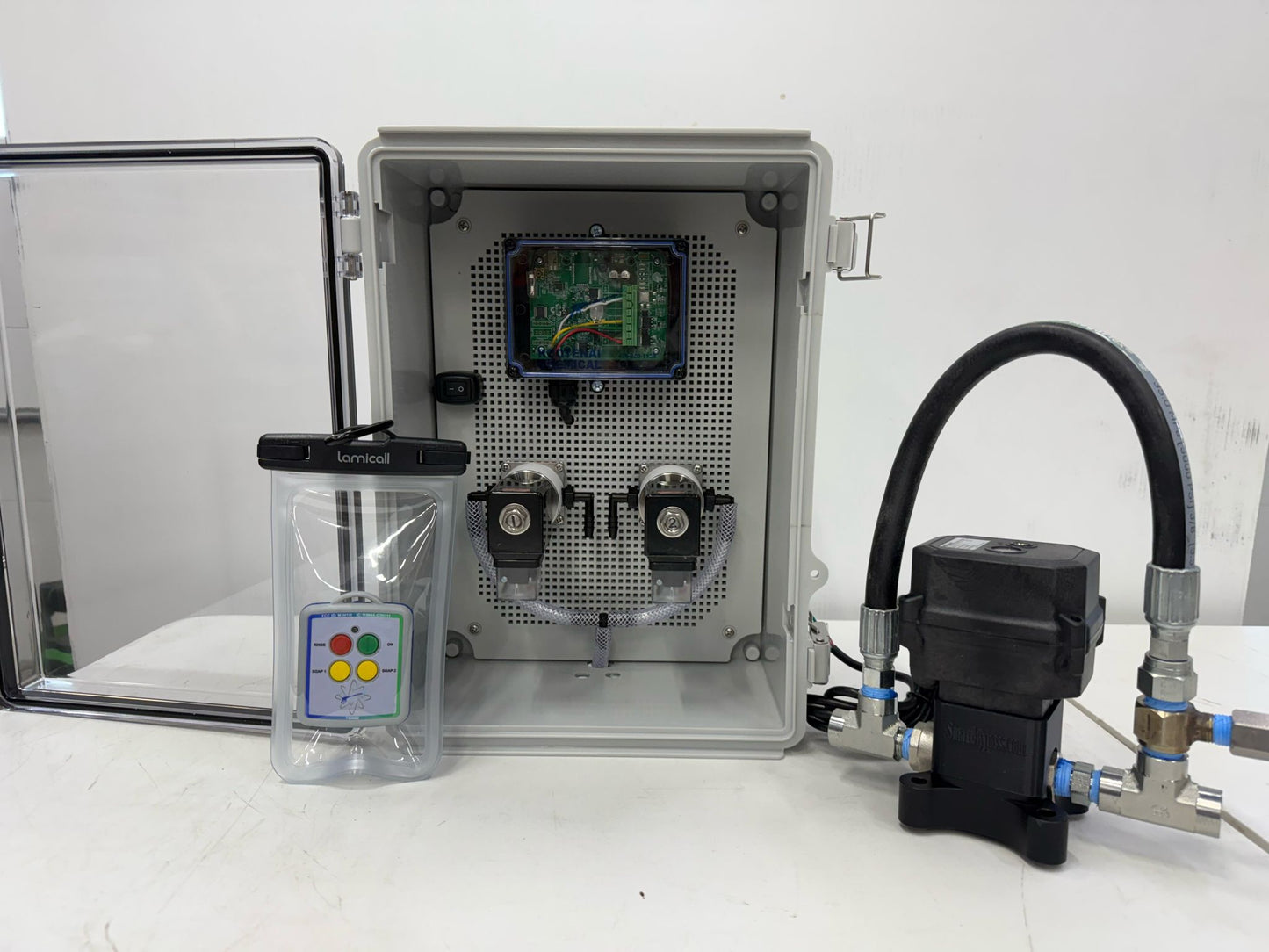 Remote-Controlled Soap & Acid Dispensing System for Fleet Washing
