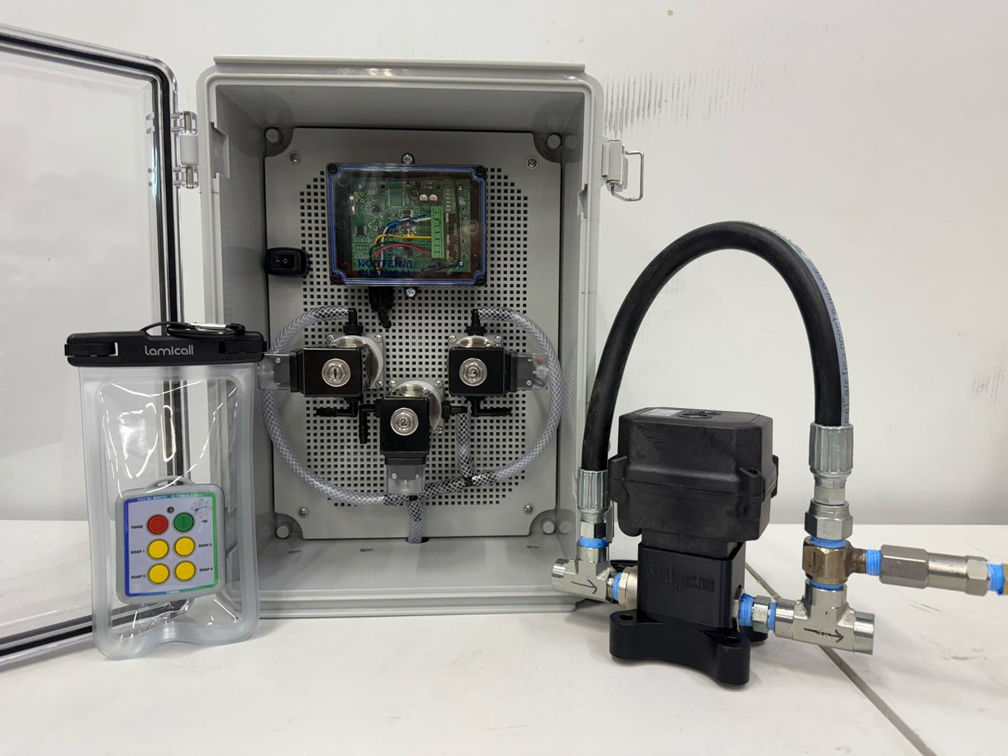 Remote-Controlled Soap & Acid Dispensing System for Fleet Washing