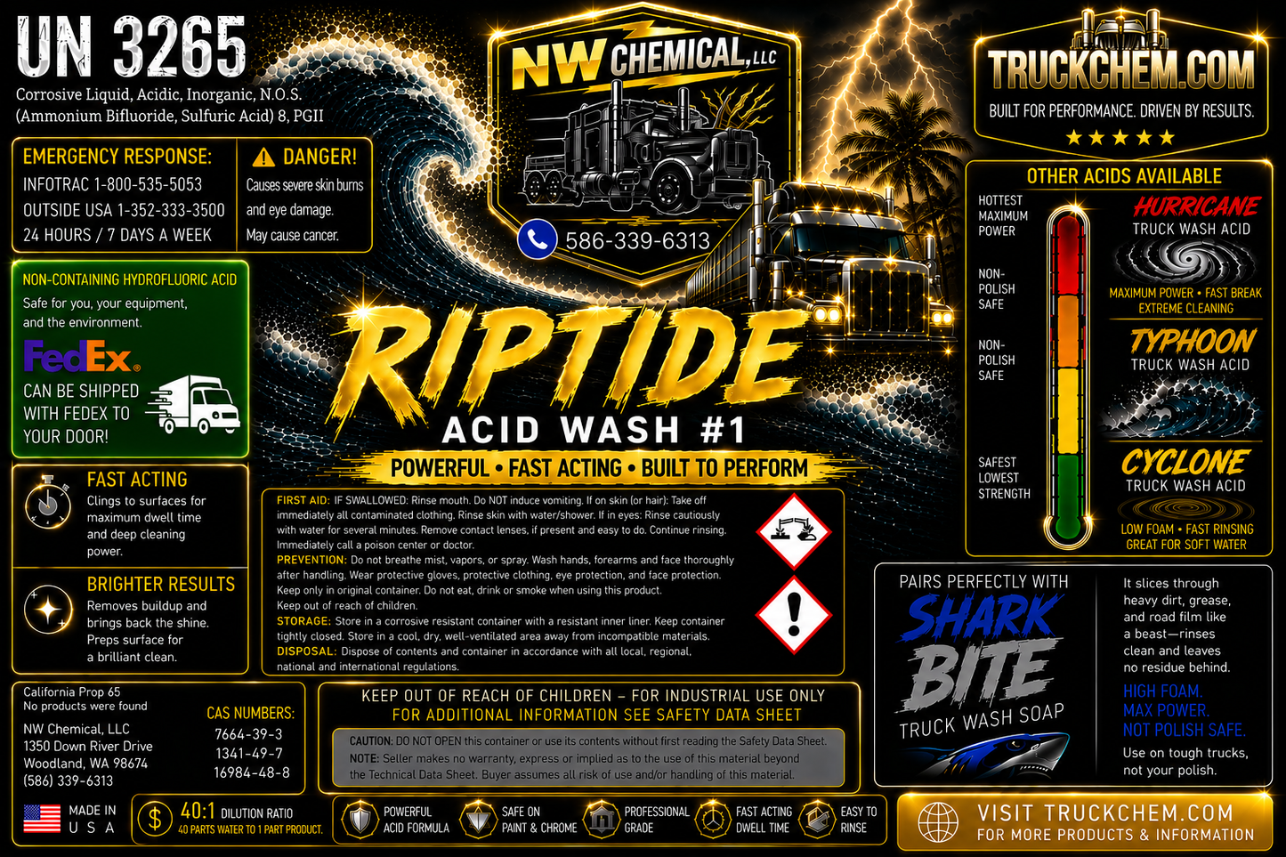 Riptide #1- Freight Friendly Bucket (NOT Polish Safe)
