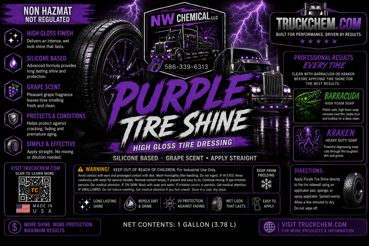PURPLE TIRE SHINE – High Gloss Tire Dressing